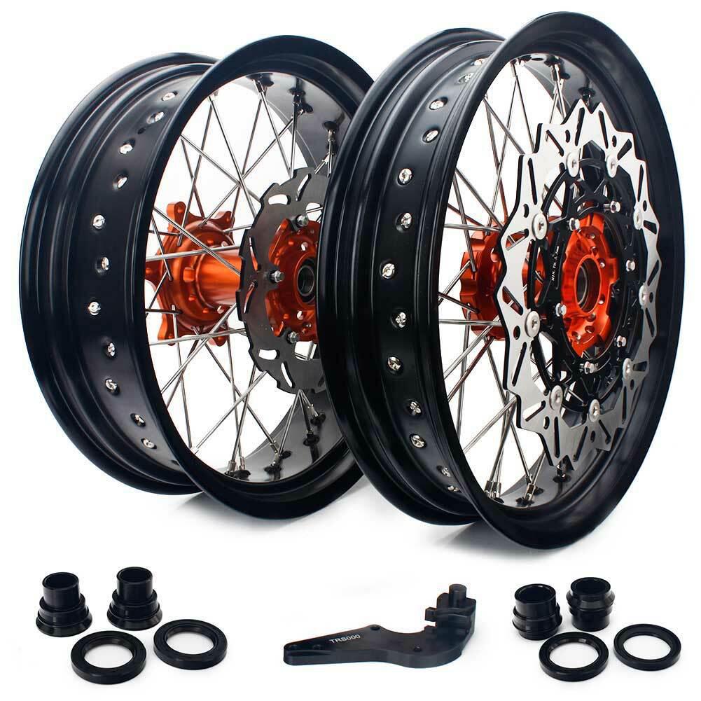 17" Supermoto Wheels & Brake Disc Kit for KTM EXC 300 (2019) – Complete Set