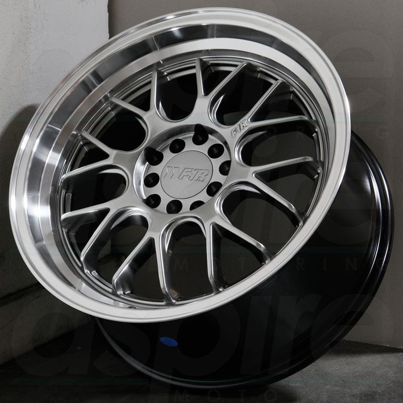 F1R F21 19x8.5 +35 5x114.3/5x120 Gunmetal Machined Lip – Set of 2 Wheels (Fits 2019 Toyota Camry LE)