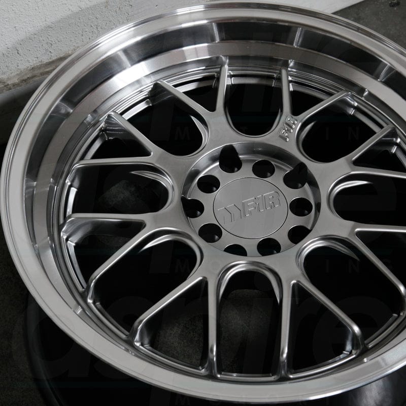 F1R F21 19x8.5 +35 5x114.3/5x120 Gunmetal Machined Lip – Set of 2 Wheels (Fits 2019 Toyota Camry LE)